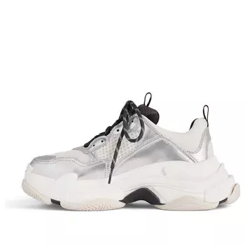 Кроссовки triple s sneakers 'black white and silver double foam and mesh' Balenciaga, белый