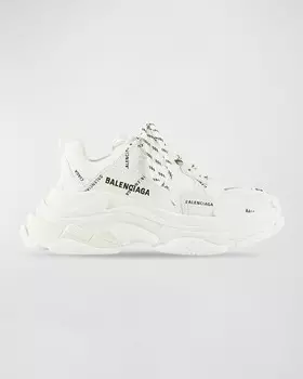 Кроссовки Triple S со сплошным логотипом Balenciaga