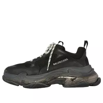 Кроссовки triple s trainer 'black clear sole' Balenciaga, черный