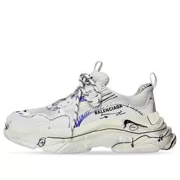 Кроссовки triple s 'white' Balenciaga, белый