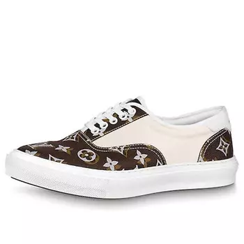 Кроссовки trocadero sneakers 'white beige with brown monogram' Louis Vuitton, белый