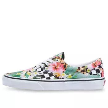 Кроссовки tropical animal check era checkboard 'black white' Vans, черный