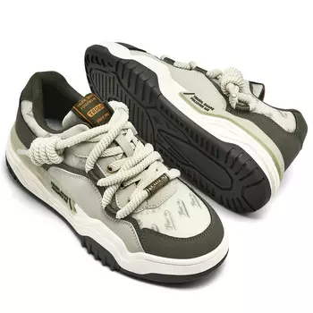 Кроссовки True grace TRUE-N Skateboarding Shoes Unisex Low-top, цвет Black and white leather style.