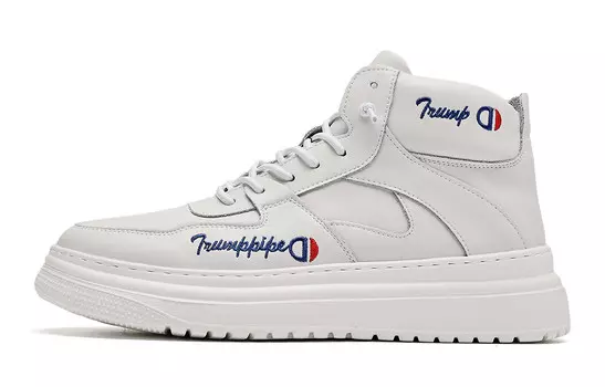 Кроссовки TRUMPPIPE Skateboarding Shoes Men High-top, белый