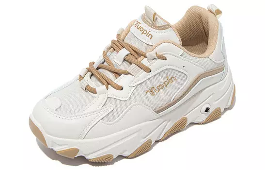 Кроссовки TUOPIN Chunky Sneakers Women's Low-top, бежевый/черный