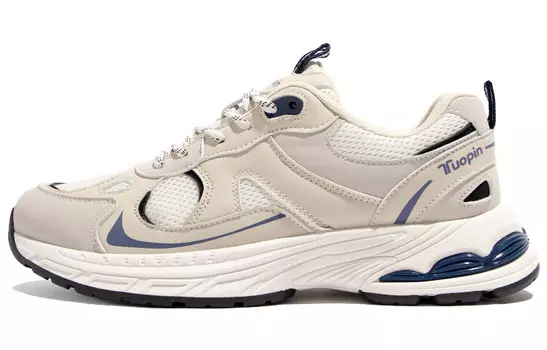 Кроссовки TUOPIN Lifestyle Shoes Men Low-top Beige/Blue, бежевый/синий