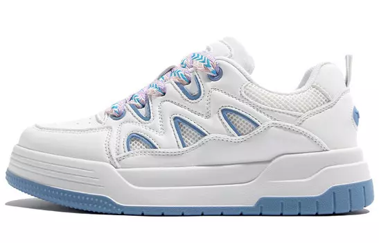 Кроссовки TUOPIN Skateboarding Shoes Unisex Low-top White/Blue, белый/синий