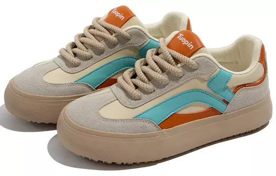 Кроссовки TUOPIN Skateboarding Shoes Women's Low-top, оранжевый/синий