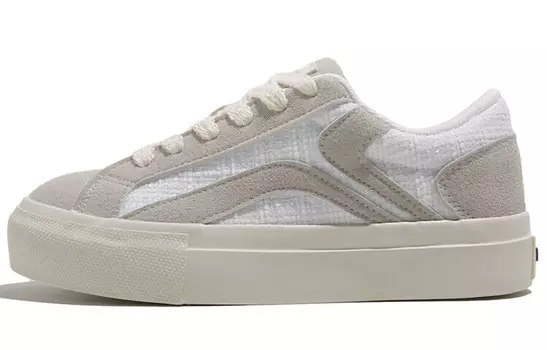 Кроссовки TUOPIN Stylish Skateboarding Shoes Women's Low-top White/Gray, светло-серый