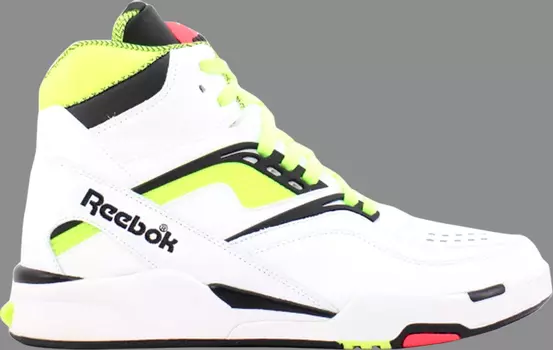 Кроссовки twilight zone pump 'white neon yellow' Reebok, желтый