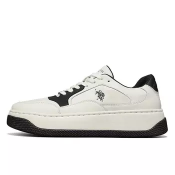 Кроссовки U.S. POLO ASSN. Skateboarding Shoes Men Low-top, белый/черный