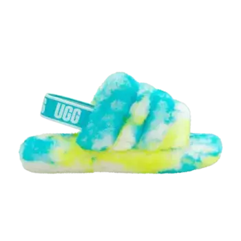 Кроссовки UGG Fluff Yeah Slide Kids Marble - Oasis Blue, синий