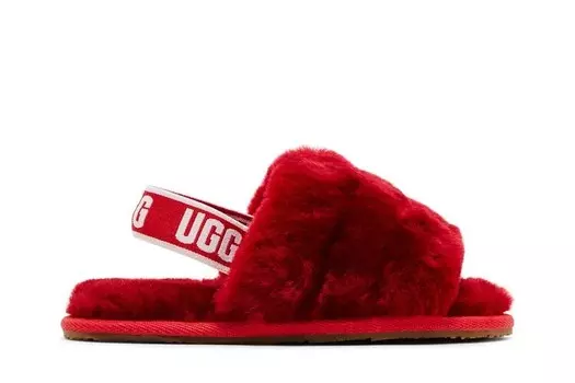 Кроссовки UGG Fluff Yeah Slide Toddler Ribbon Red, красный