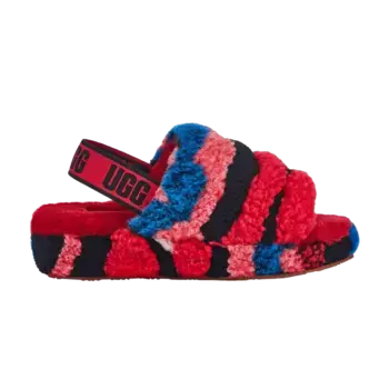 Кроссовки UGG Wmns Fluff Yeah Slide Cali Collage - Red, красный