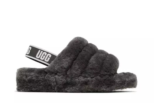 Кроссовки UGG Wmns Fluff Yeah Slide Charcoal, серый