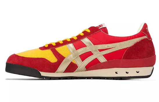 Кроссовки Ultimate 81 Lifestyle унисекс с низким верхом красного/желтого/коричневого цвета Onitsuka Tiger