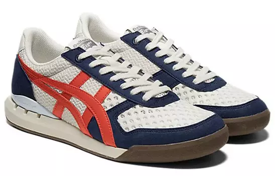 Кроссовки Ultimate 81 Lifestyle унисекс с низким верхом белого/синего/оранжевого цвета Onitsuka Tiger