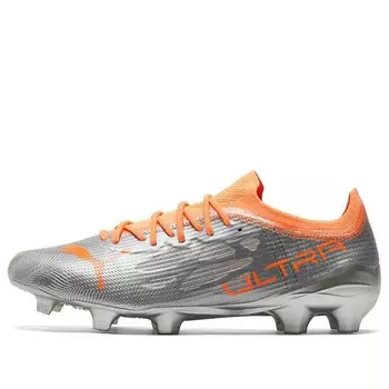 Кроссовки ultra 1.4 fg ag 'diamond silver neon citrus' Puma, серебряный