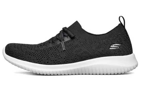 Кроссовки Ultra Flex 1.0 Lifestyle женские с низким верхом черного цвета Skechers