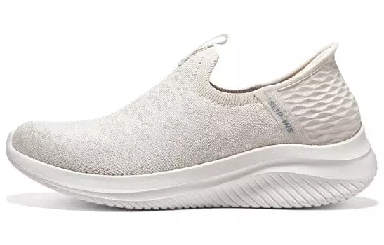 Кроссовки Ultra Flex 3.0 Lifestyle женские с низким верхом серо-белого цвета Skechers