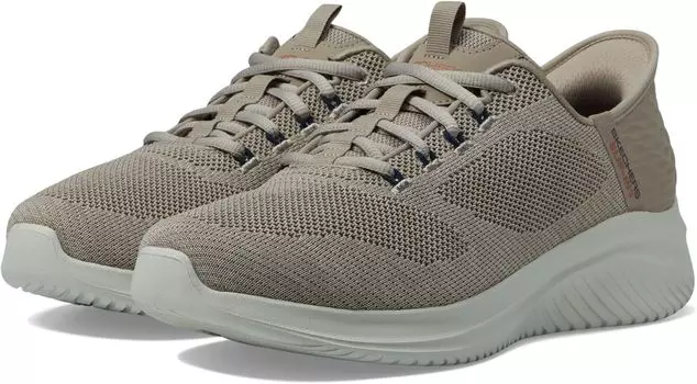 Кроссовки Ultra Flex 3.0 New Arc Hands Free Slip-Ins SKECHERS, серо-коричневый