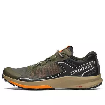 Кроссовки ultra raid 'dark green orange' Salomon, зеленый