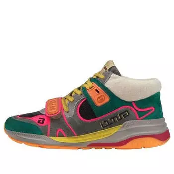 Кроссовки ultrapace mid 'green pink' Gucci, зеленый