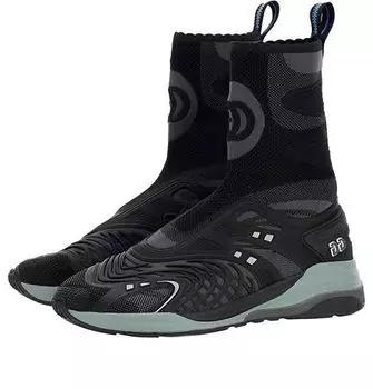 Кроссовки ultrapace r mid top sock sneakers 'black grey' Gucci, черный