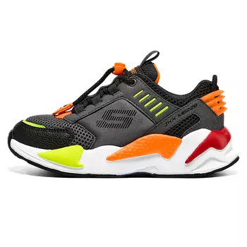 Кроссовки Ultrasurge Kids Lifestyle GS Low-top, черные/белые/оранжевые Skechers, цвет Charcoal