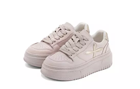 Кроссовки UNCLEWEN Skateboarding Shoes Women's Low-top Rose Pink, розовый