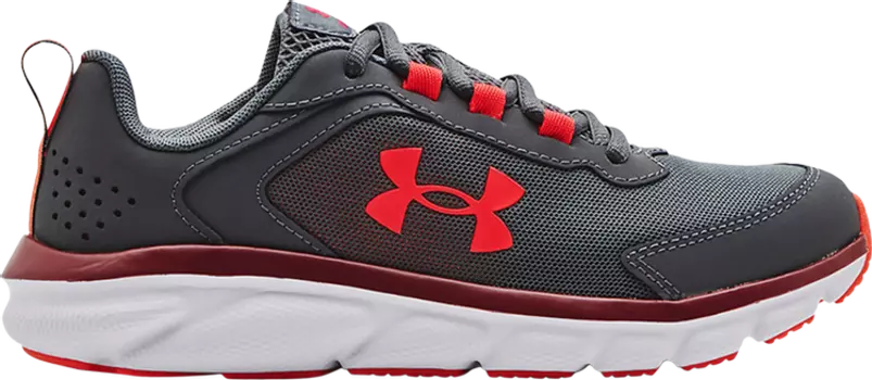 Кроссовки Under Armour Assert 9 GS Pitch Grey Chestnut Red, серый
