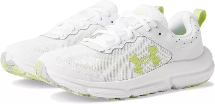 Кроссовки Under Armour Charged Assert 10, цвет White/White/Sonic Yellow