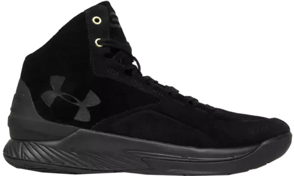 Кроссовки Under Armour Curry 1 Lux Mid Black Suede, черный