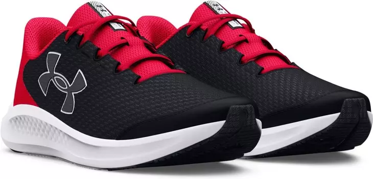 Кроссовки Under Armour Grade School Charged Pursuit 3 Big Logo, цвет Black/Red/White