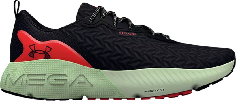Кроссовки Under Armour HOVR Mega 3 Clone Black Phosphor Green, черный