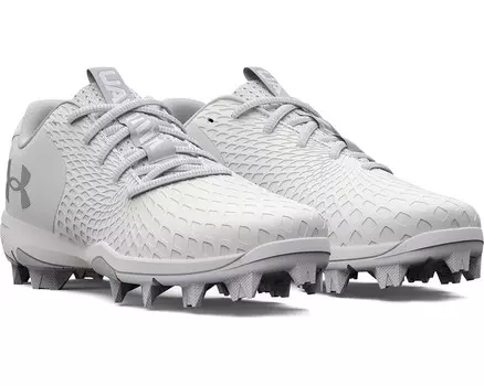 Кроссовки Under Armour Kids Glyde 2.0 RM Softball Cleat, цвет White/Halo Gray/White
