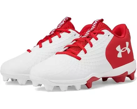 Кроссовки Under Armour Kids Glyde 2.0 RM Softball Cleat, цвет White/Red/White
