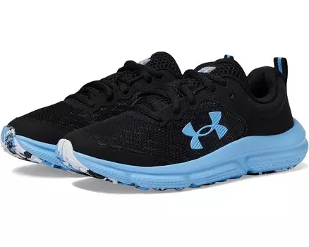 Кроссовки Under Armour Kids Grade School Assert 10, цвет Black/Horizon Blue/Horizon Blue