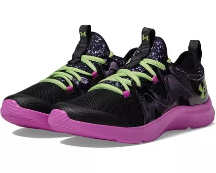 Кроссовки Under Armour Kids Grade School Infinity 3.0, цвет Black/Vivid Magenta/Morph Green