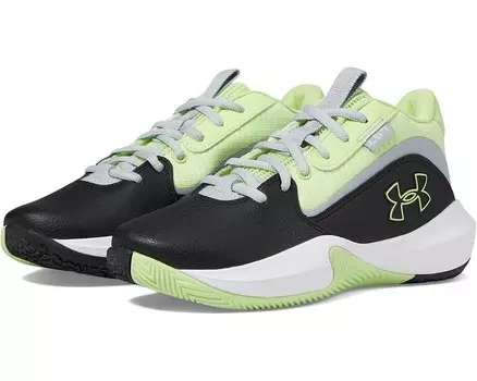 Кроссовки Under Armour Kids Grade School Lockdown 7, цвет Black/Mod Gray/Morph Green