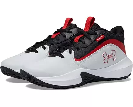 Кроссовки Under Armour Kids Grade School Lockdown 7, цвет Distant Gray/Castlerock/Red