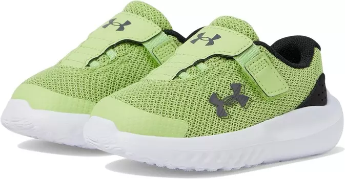 Кроссовки Under Armour Kids Infant Surge 4 Alternate Closure, цвет Morph Green/Black/Castlerock