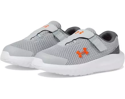 Кроссовки Under Armour Kids Infant Surge 4 Alternate Closure, цвет Mod Gray/Castlerock/Phoenix Fire