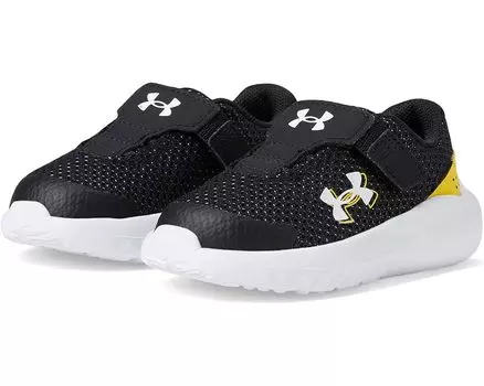 Кроссовки Under Armour Kids Infant Surge 4 Alternate Closure, цвет Black/Taxi/White