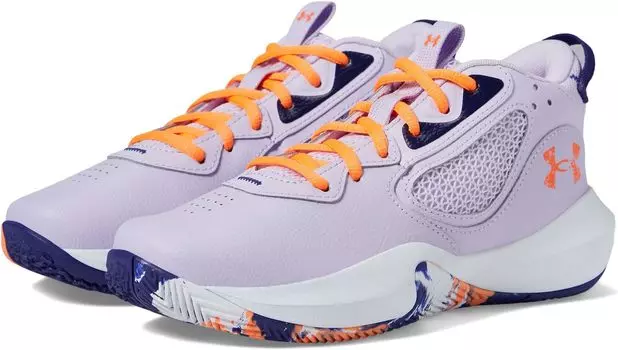 Кроссовки Under Armour Kids Lockdown 6 Sneakers Under Armour, цвет Nebula Purple/Sonar Blue/Orange Blast