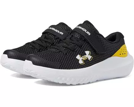 Кроссовки Under Armour Kids Pre School Surge 4 Alternate Closure, цвет Black/Taxi/White