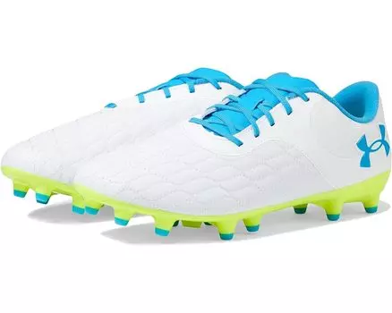 Кроссовки Under Armour Magnetico Select 3.0 FG, цвет White/High-Visibility Yellow/Capri