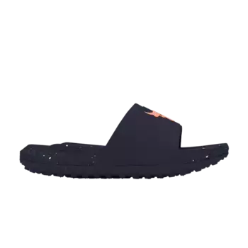 Кроссовки Under Armour Project Rock 3 Slide Midnight Navy Flare Orange, синий