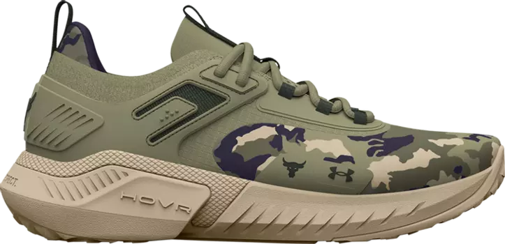Кроссовки Under Armour Project Rock 5 Green Camo, зеленый