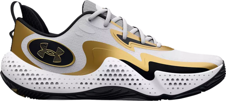 Кроссовки Under Armour Spawn 5 White Black Gold, белый